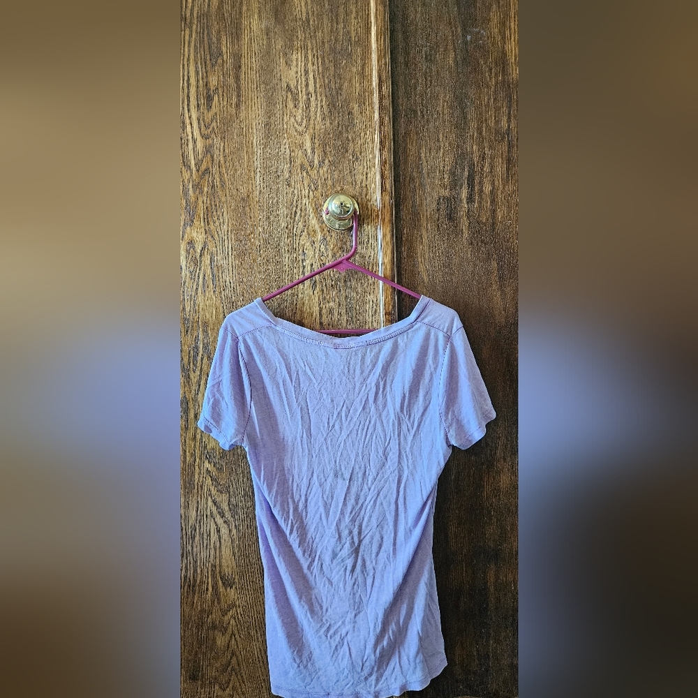 Long flowy light purple tee